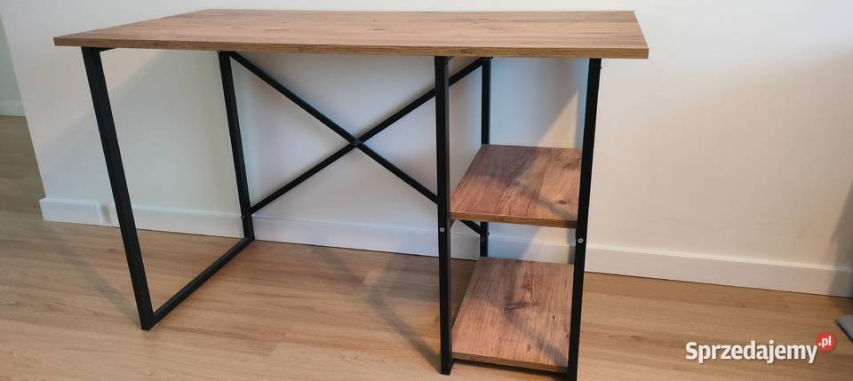 Metalowe biurko z półkami BLUE CAPE Sosna 60cm Biurka mazowieckie Mława