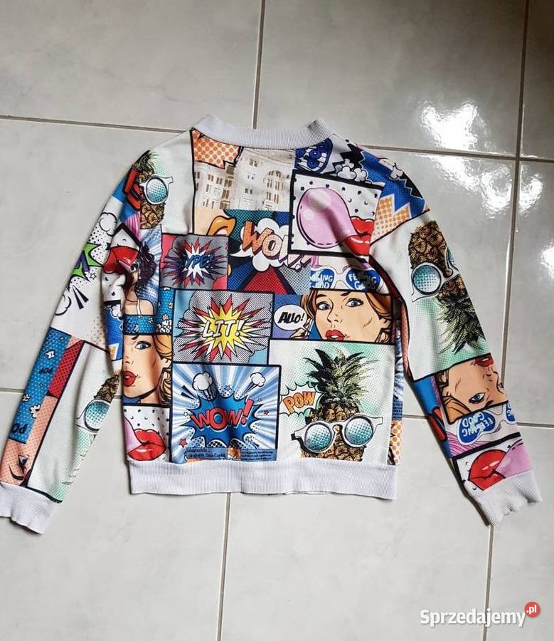 bluza skate z bohaterami kreskówek Cartoon zielony sprzedam