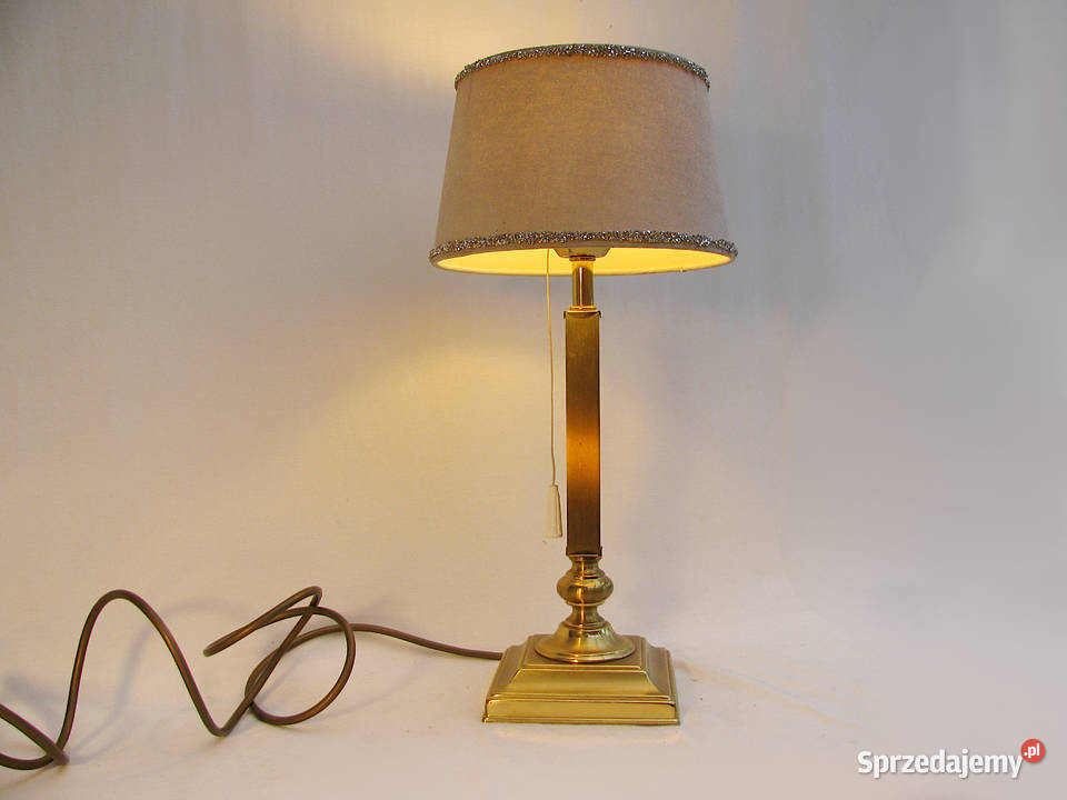 Lampka nocna mosiądz Kolumna Szczecinek sprzedam