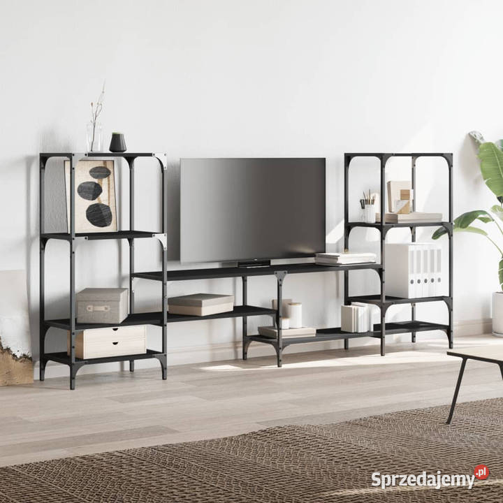 Szafka pod TV czarna 2065x285x95 WM842481 Szafki Warszawa