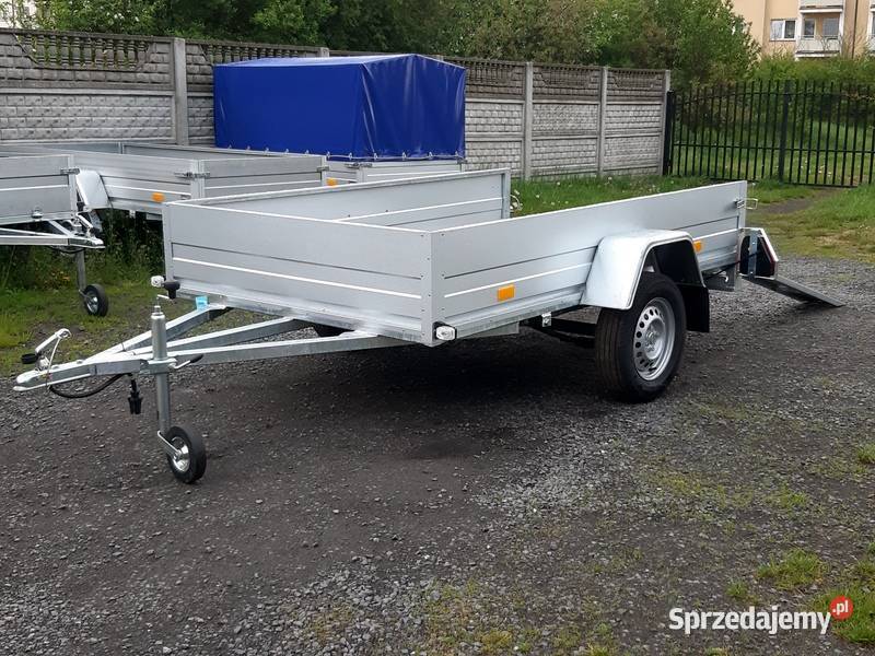 Przyczepka 1oś 250x150 resor 4 haki najazdy Do samochodów osobowych Kielce sprzedam