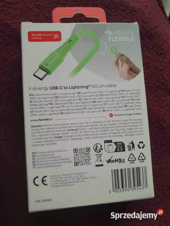 Kabel Forcell FEnergy USBC do Lightning 100 Wieliczka