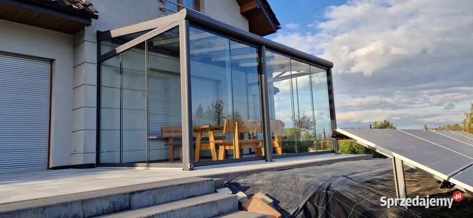 Ogród zimowy szklane zadaszenie tarasu sprzedam