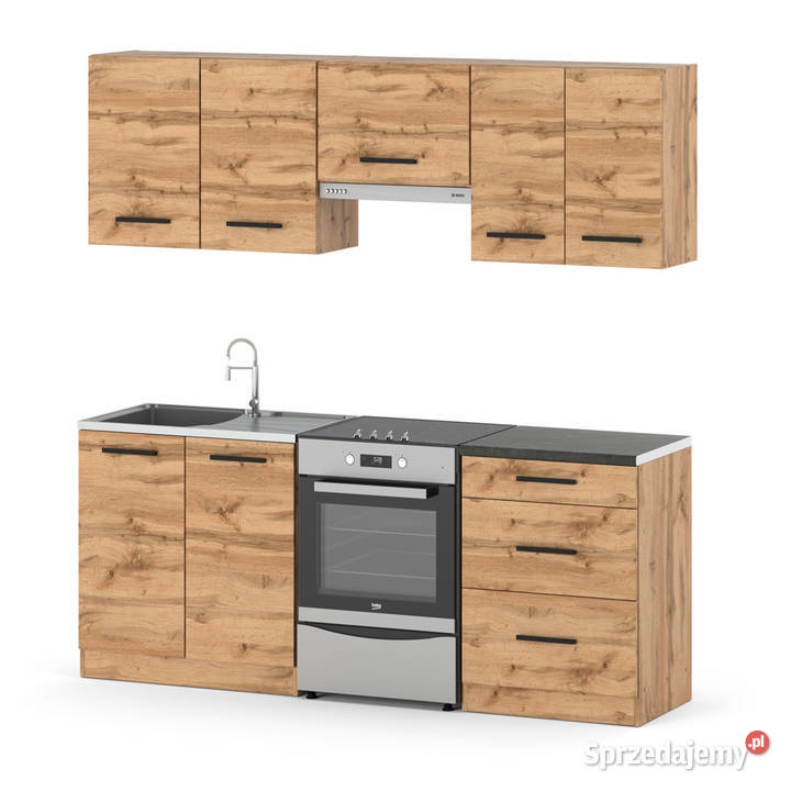 Kuchnia Modułowa Nowoczesna Mała Z Blatem 2m 145cm Kuchenne Elbląg