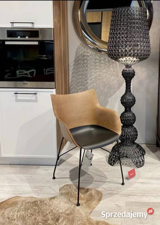 Fotel krzesło Kartell QWood design Philipp Lublin