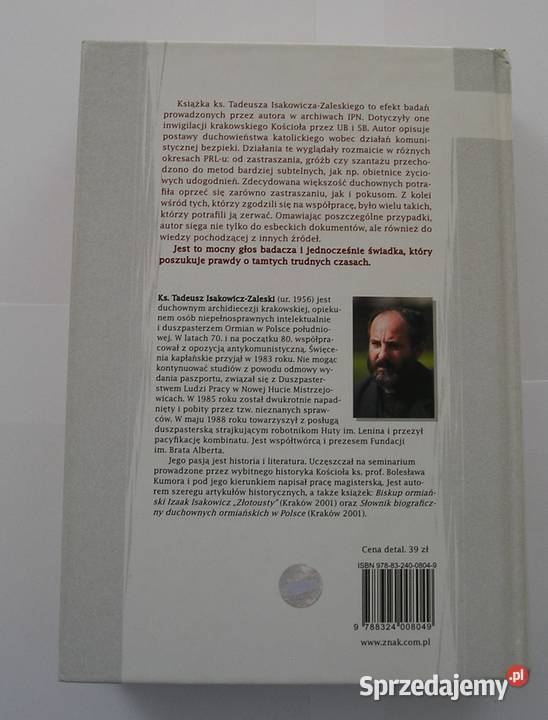 KSIĘŻA WOBEC BEZPIEKI TADEUSZ ISAKOWICZZALESKI Łódź