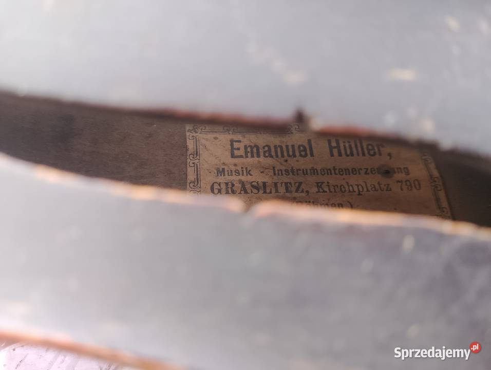 Skrzypce Emanuel Hller antyki kolekcje mazowieckie Sokołów Podlaski