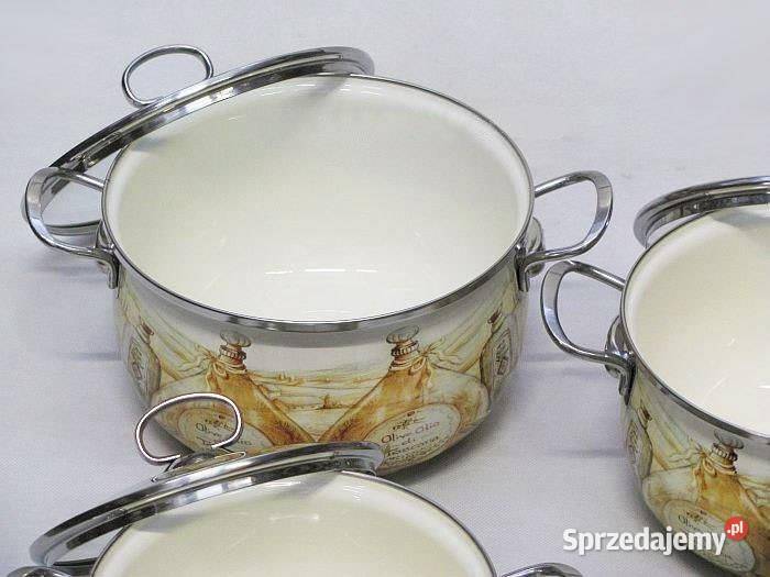 139 Garnki emaliowane 4 sztuki Edenberg różne śląskie Zabrze