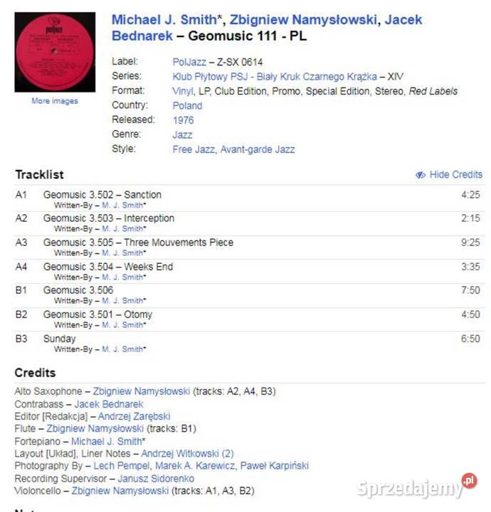 Geomusic 111 Michael J Smith Zbigniew płyta winylowa Szczecin