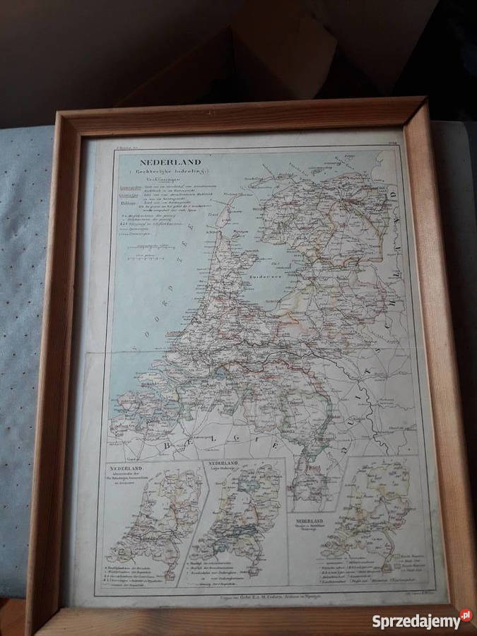 Obraz mapa Niderlandów Holandii 425x325