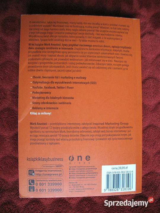 Laptopowy milioner autor Mark Anastasi poradnik Siedlce sprzedam