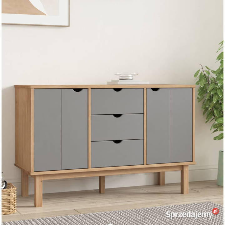Szafka OTTA brązowoszara 1135x43x73 lita sosna Warszawa