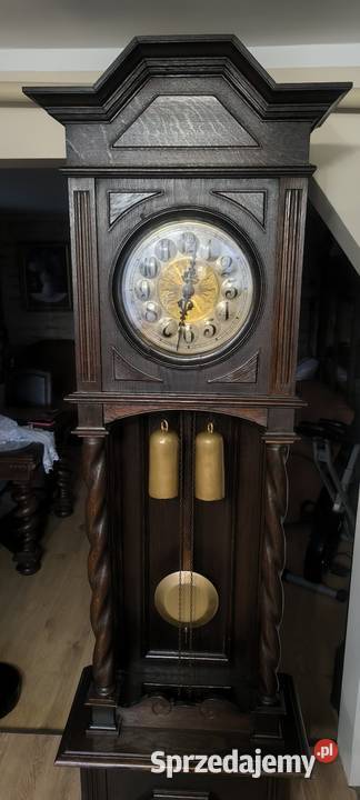 Piękny wielki zegar stojący w stylu gdańskim Antyki sprzedam