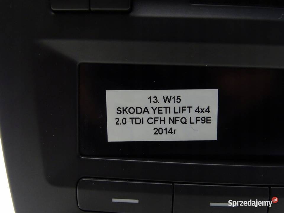 RADIO RADIOODTWARZACZ 1Z0035161P SKODA YETI LIFT osobowe sprzedam