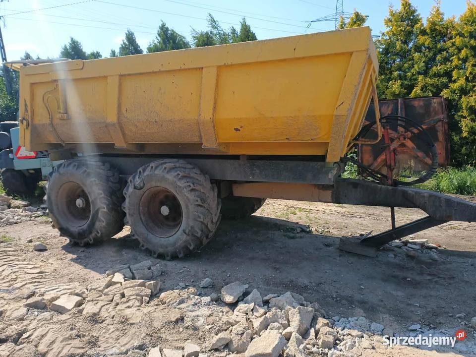 Przyczepa wywrotka wanna tandem koła balonowe Śmigiel