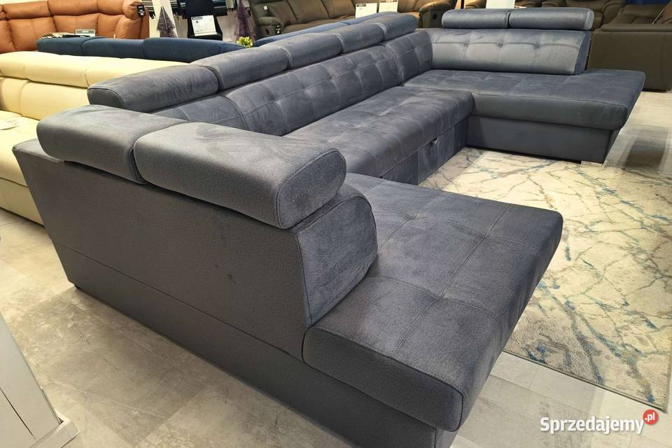 Narożnik ATLANTA U funkcja spania pojemnik Piasek