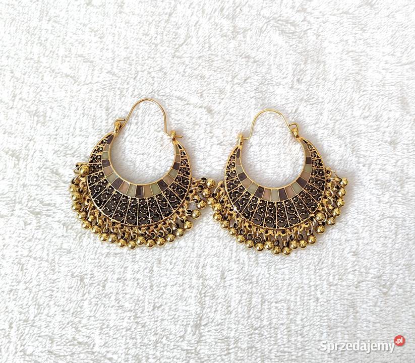 Ładne duże kolczyki koła orient boho bohemian sprzedam