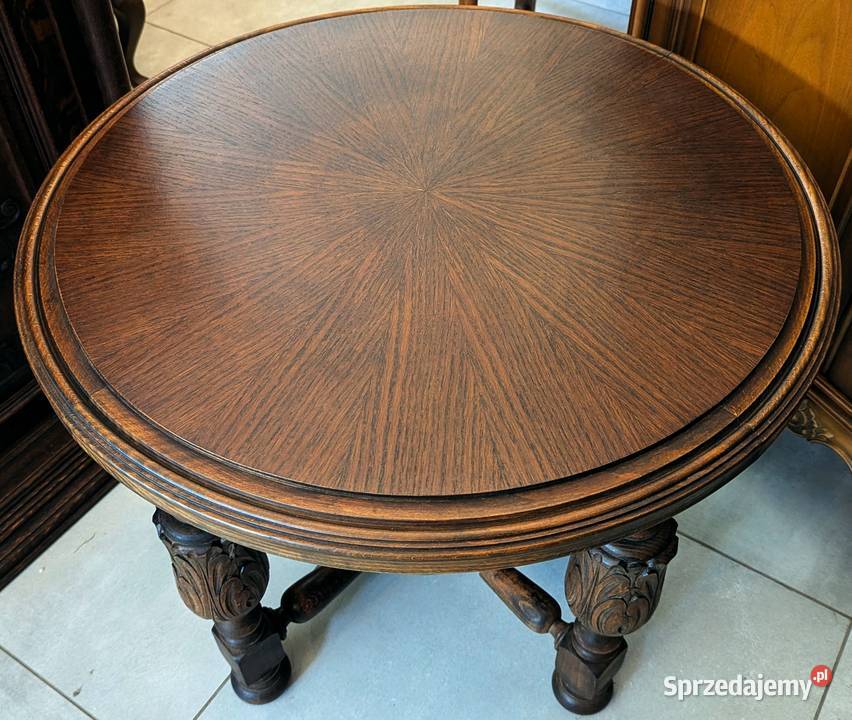 Piękny dębowy okrągły stoliksklep Dąbrowa Stoliki kawowe i ławy Dąbrowa Górnicza