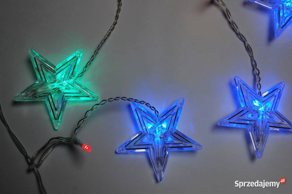 Gwiazdki kurtyna 14 LED kolorowe Bulinex Lublin