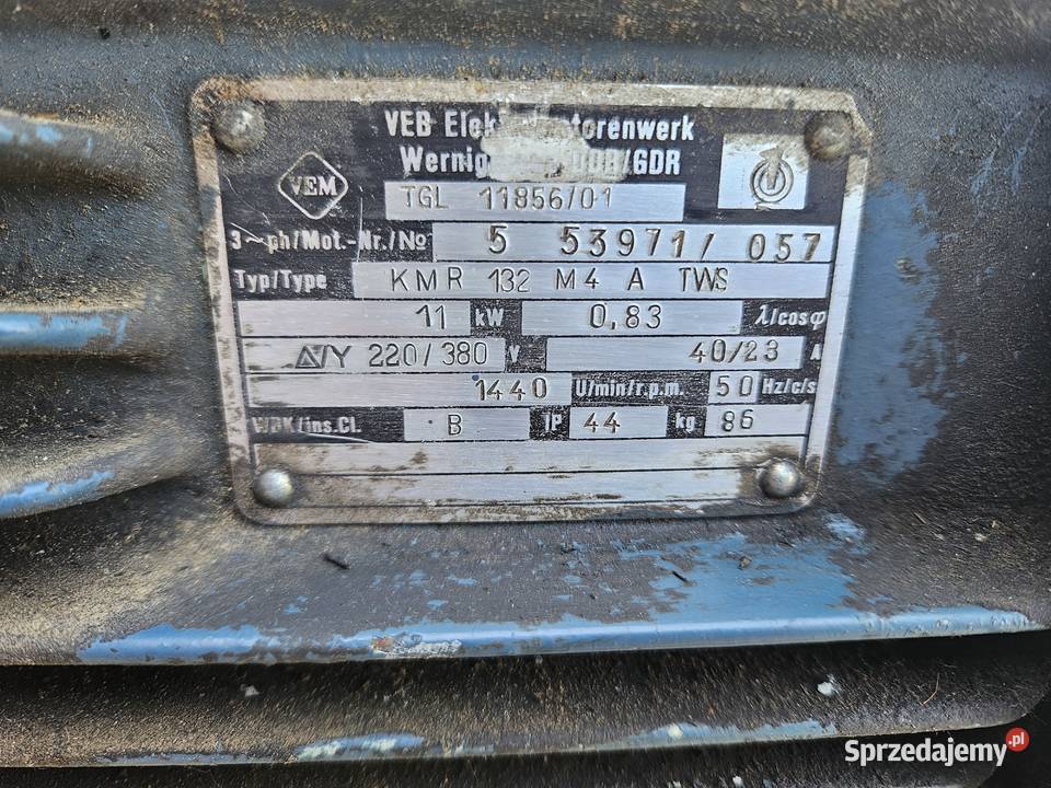 Silnik 3 fazowy 11kw Dobra sprzedam