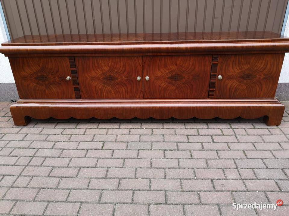 Komoda ARTDECO Orzech Unikatowa Niska RTV Stara Swarzędz