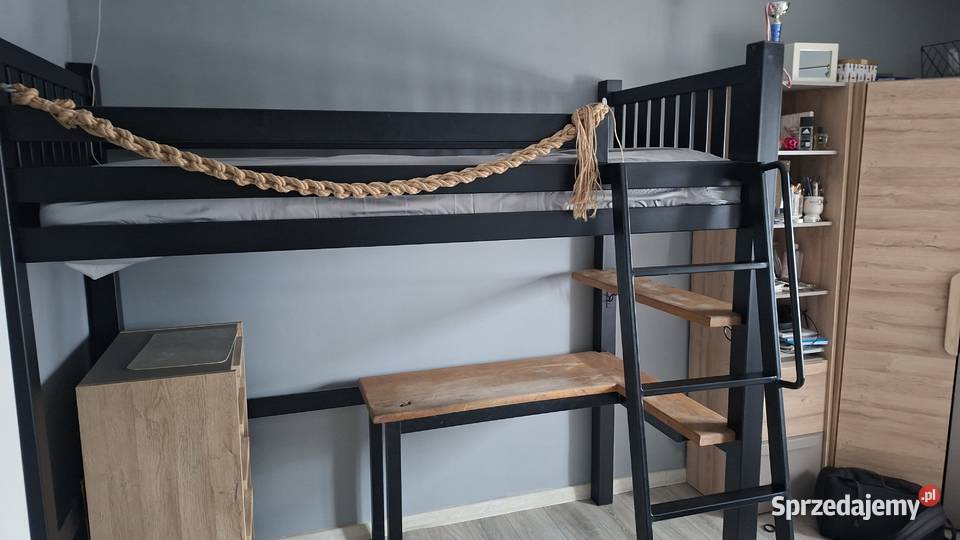 Sprzedam Łóżko z antresolą I biurkiem Łóżka Klecewo