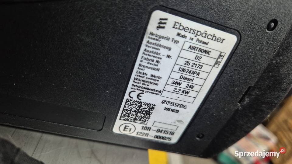 Ogrzewanie Webasto Eberspacher Airtronic D2 24V Jarocin sprzedam