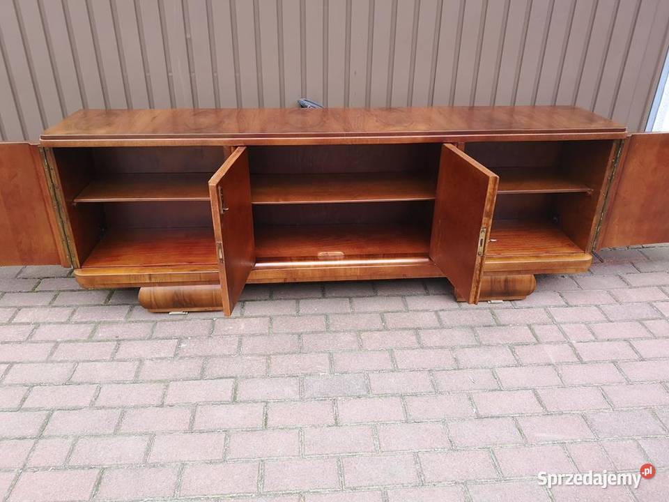 Komoda Niska ARTDECO RTV Orzech 186 Stara Antyk Swarzędz