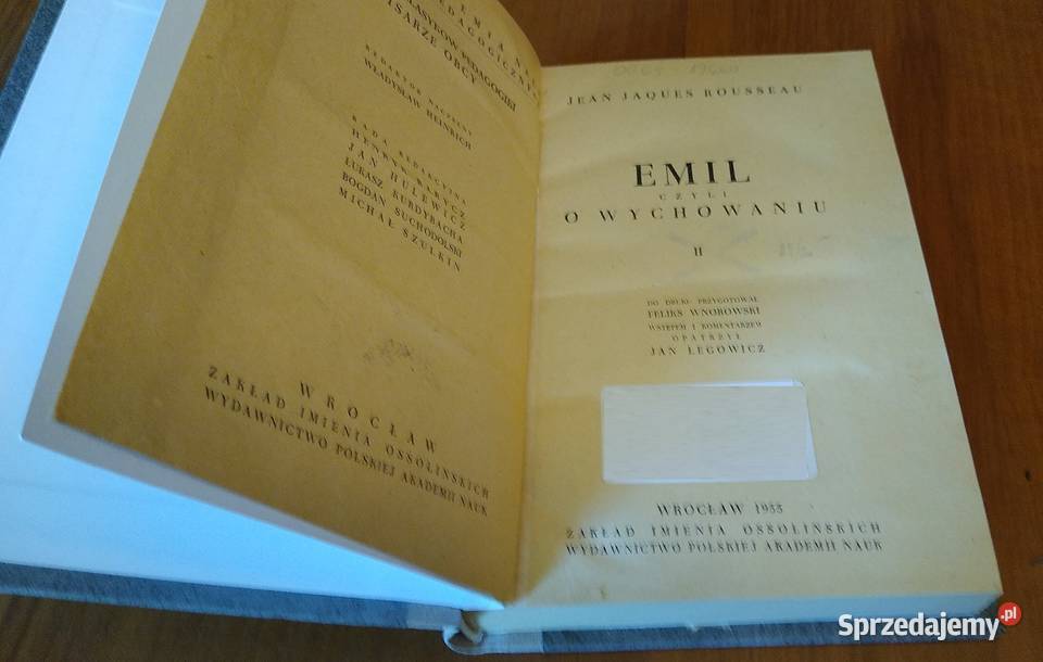 Emil czyli O wychowaniu 2 Jean Jacques Rousseau Gdańsk