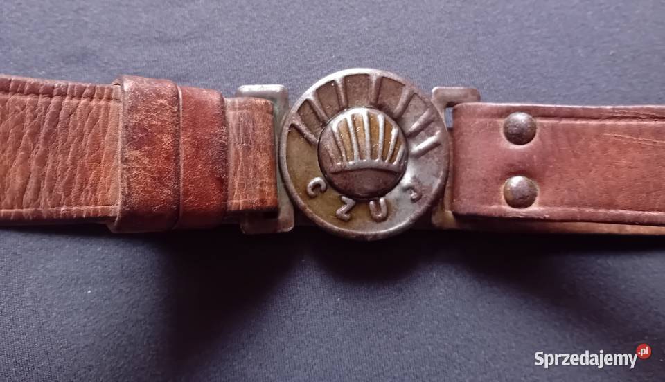 Oryginalny skórzany pas zuchowski ZHP z okresu Koźminek