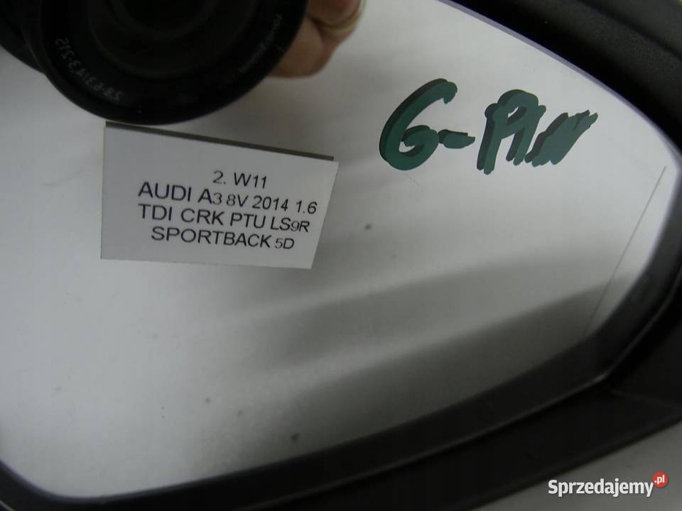 LUSTERKO ZEWNĘTRZNE PRAWE AUDI A3 8V LS9R 6 PIN