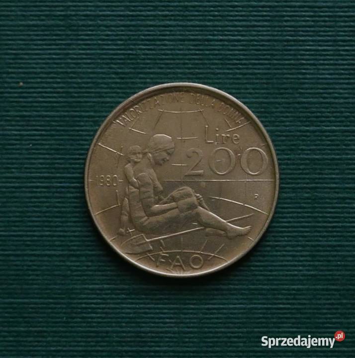 WŁOCHY 200 lirów1980r FAO Międzynarodowy Kobiet Gliwice