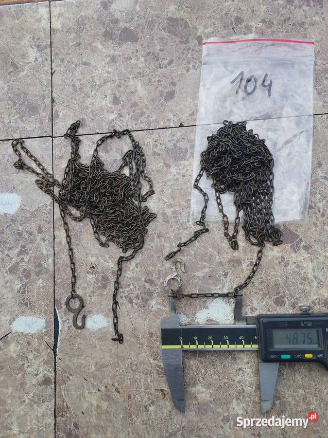 104 Łańcuchy łańcuszki 2 starego zegara kukułki