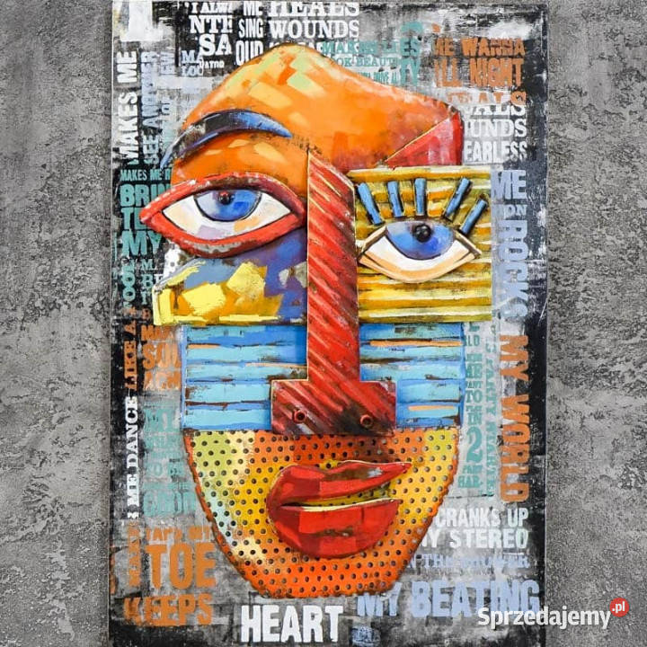 Obraz metalowy 3D LOFT KUBIZM 60x90 Dekoracje i ozdoby Chmielnik