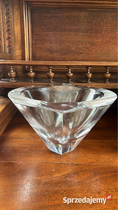 Patera misa Orrefors Marin Cut Art Glass Gdańsk