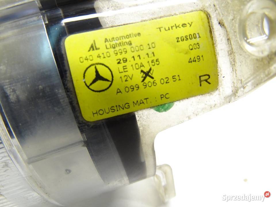 HALOGEN PRAWY PRZÓD A0999060251 MERCEDES W246 B sprzedam