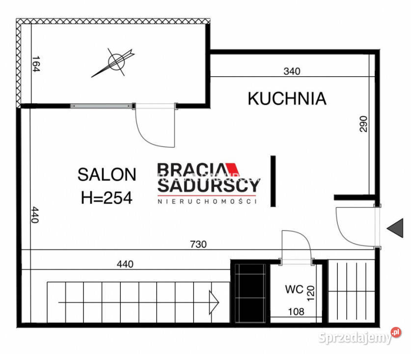 Mieszkanie 72m2 3pokojowe Kraków Chmieleniec