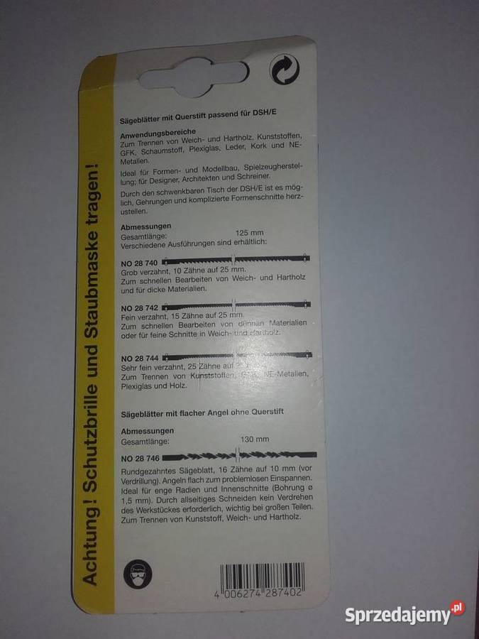 Brzeszczoty do wyrzynarki Proxxon DSH nowy Będzin