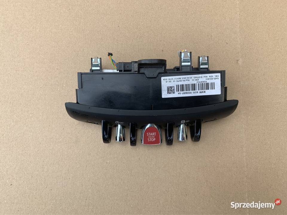 Panel przełącznik start stop 9328287 mini cooper deski rozdzielcze, konsole Szczecin