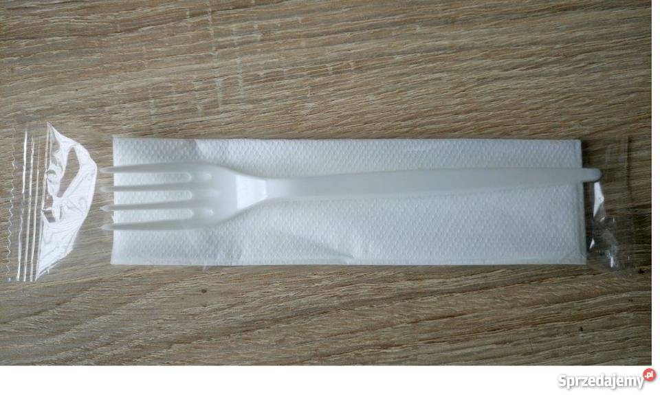 Widelec serwetka BIAŁY konfekcja zestawy Lublin