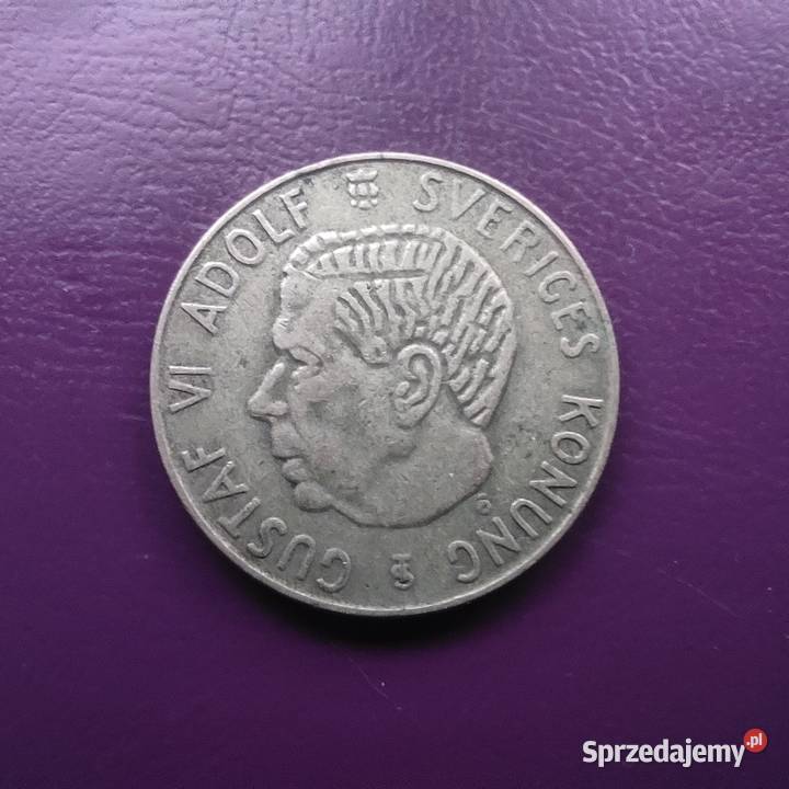 Moneta 1 KORONA 1954 TS SZWECJA Srebro Rzadkość sprzedam