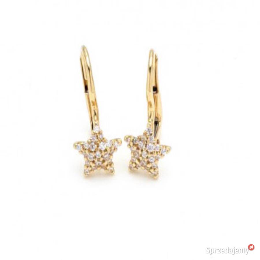 Kolczyki gwiazdki na biglu Złote pr585 Z119 Poznań sprzedam