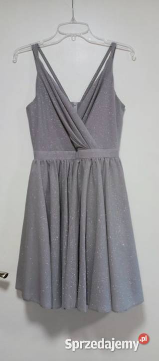 Piękna brokatowa sukienka na ramiączkach Inny wzór Andrychów sprzedam