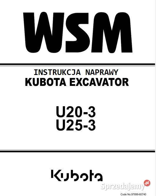 Kubota U203 U253 INSTRUKCJA NAPRAW plll Kielce