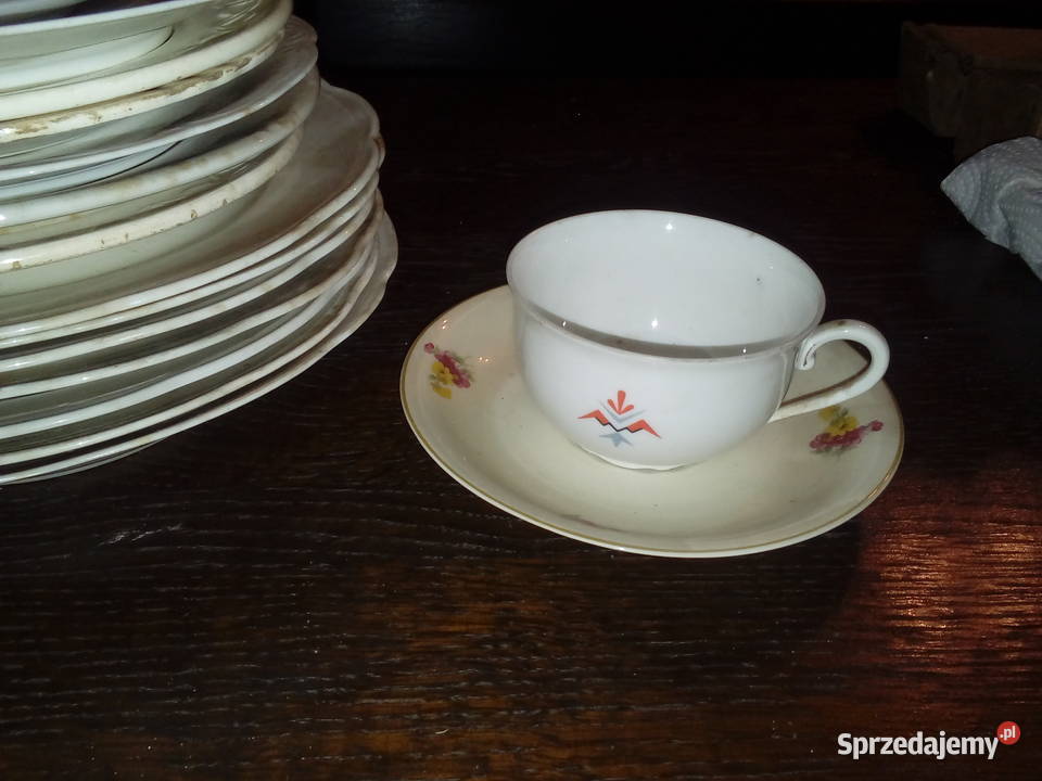 Zabytkowa porcelana talerze filirzanki Porcelana i szkło Kraków
