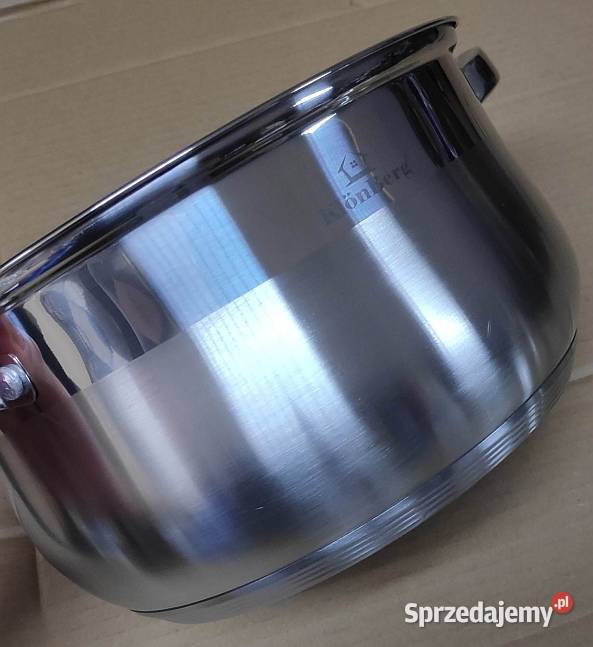 Garnki 12 el stalowe szklane pokrywki 6 garnków