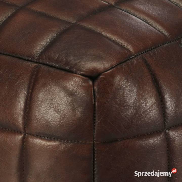 vidaXL Puf ciemny brąz 40x40x40 prawdziwa kozia Warszawa