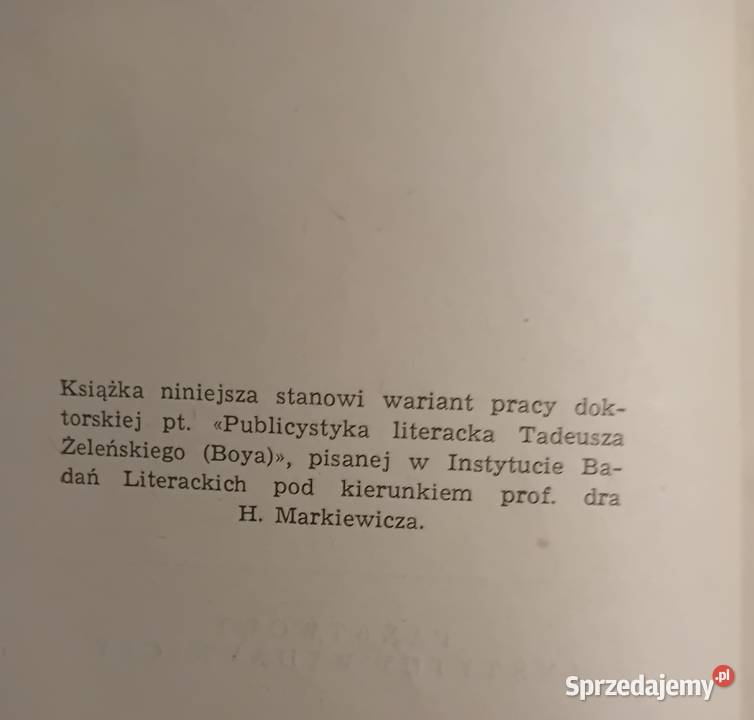 Roman Zimand Trzy studia o Boyu PIW 1961 r Koźminek