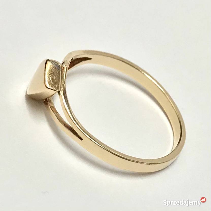 Złoty PIERŚCIONEK 14K KRÓLEWNY płaski TOP r13 Warszawa sprzedam