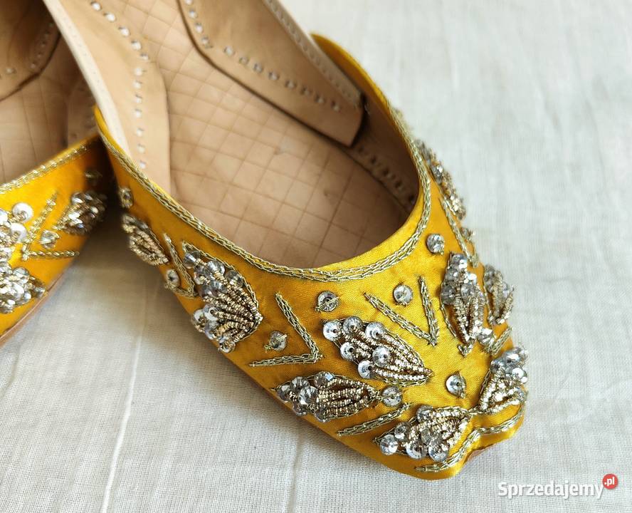 Indyjskie buty baleriny khussa 36 zdobione Szczecin